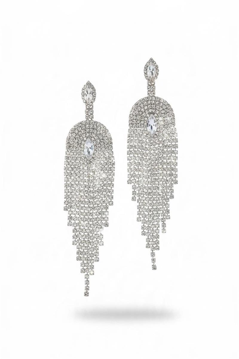 orecchini con punto luce glitter